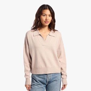 nuuds Luxe Knit Polo Sweater - Doe Color